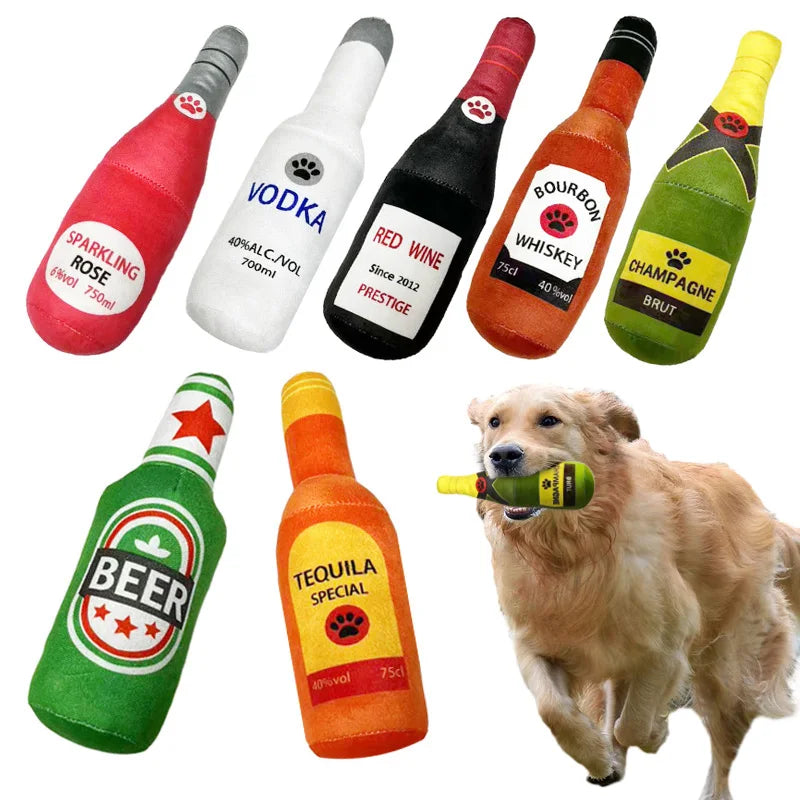 Stubby Squeaker – Bottle Dog Toy